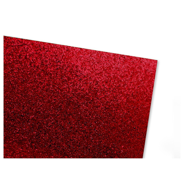 PA Vinyl Iron On Roll 12 inch x 20 inch Stretch Glitter Texture Red