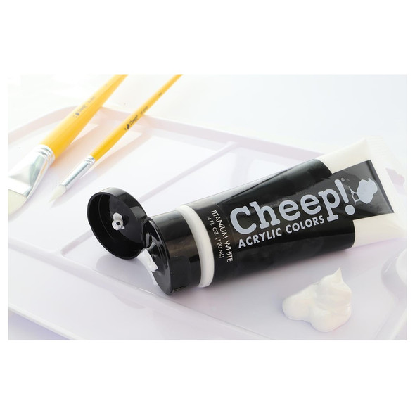 Cheep! Acrylic Paint 4oz Tube Titanium White