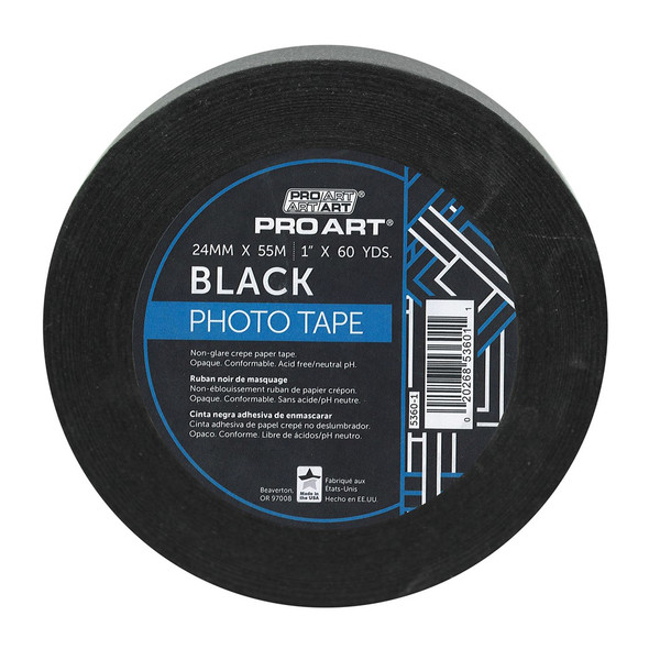 Pro Art Tape Photo 1 inch Black 60yd