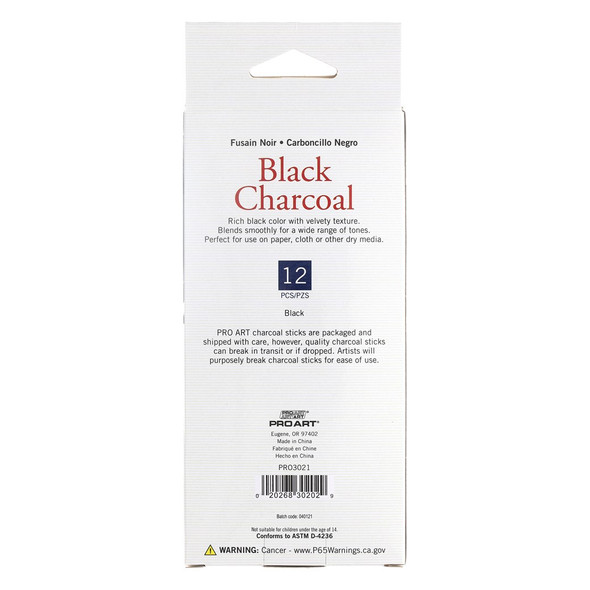Pro Art Charcoal Black 12pc
