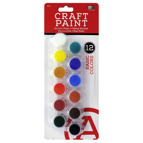 Art Advantage Acrylic Paint Pot Basic 12pc