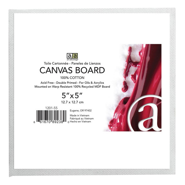 Art Advantage Canvas Board Recycled MDF 5 inch x 5 inch