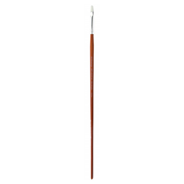 Art Advantage Brush White Nylon Long Handle Filbert 6