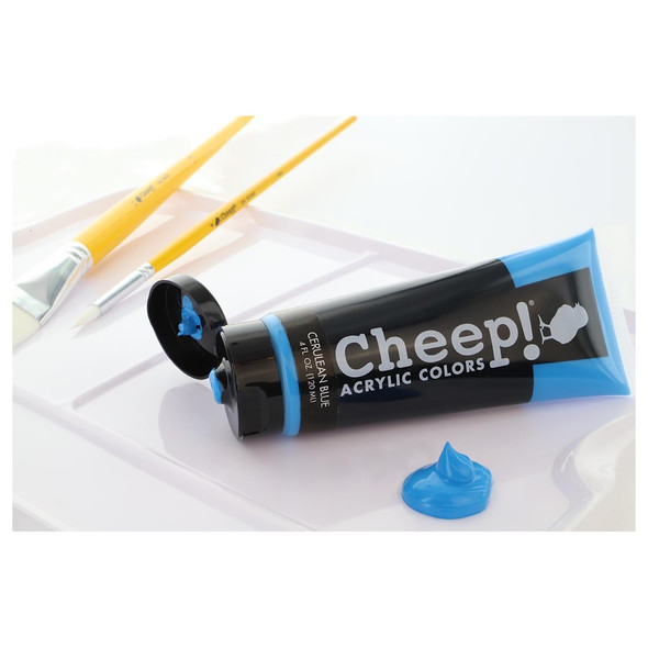 Cheep! Acrylic Paint 4oz Tube Cerulean Blue