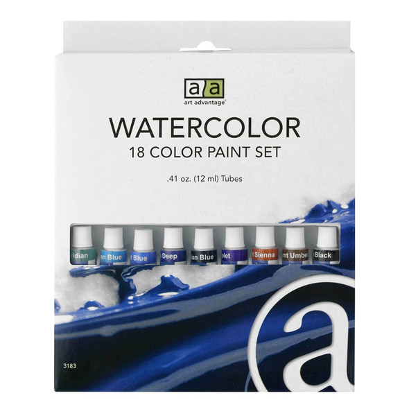 Art Advantage Watercolor Paint Set .41oz 18 Color