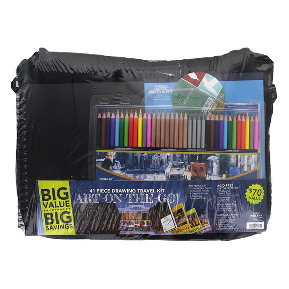 Pro Art Sets Art On The Go Kit 41pc