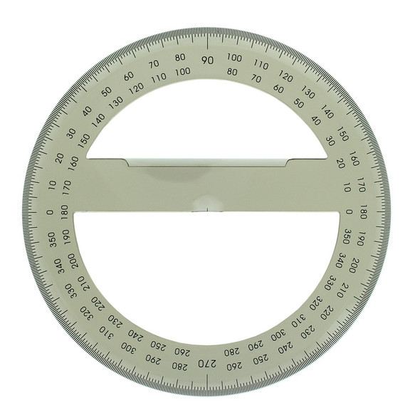 Pro Art Protractor 360 Degree 6 inch Smoke