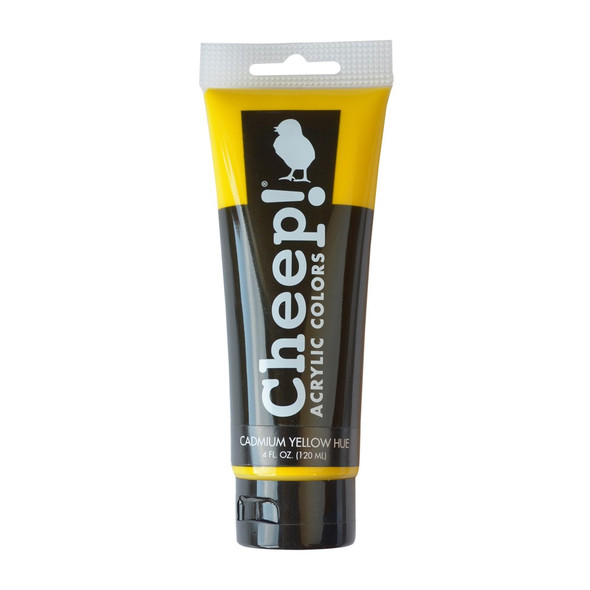 Cheep Acrylic Paint 4oz Tube Cadmium Yellow Hue