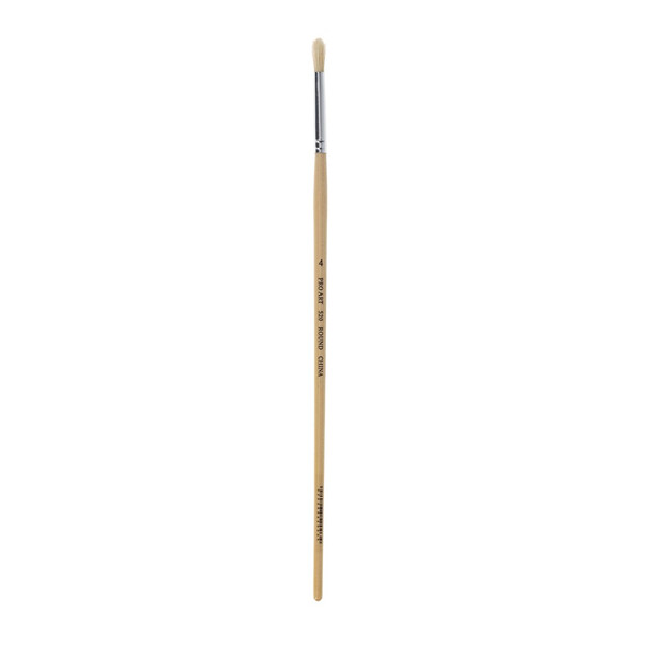 Pro Art Brush Hog Bristle White Round #4