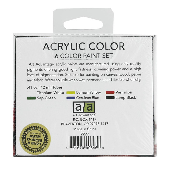 Art Advantage Acrylic Paint Set .41oz 6 Color