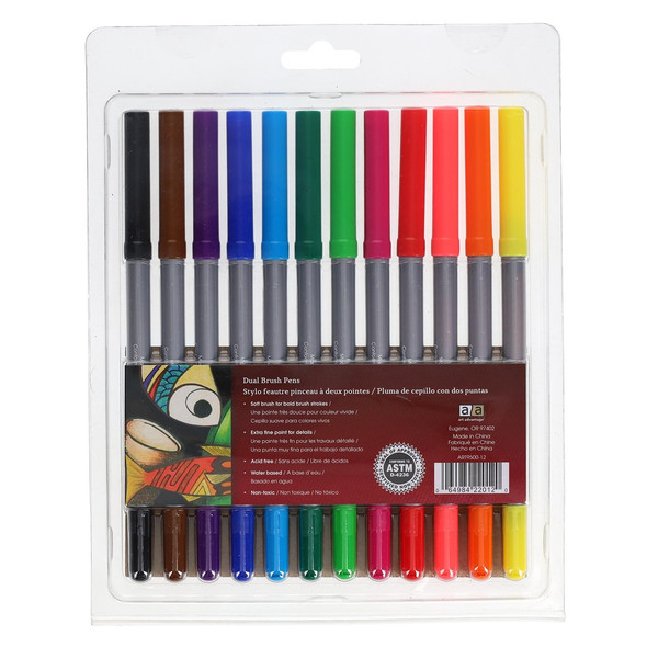 Art Advantage Graphic Art Markers Dual End 18pc