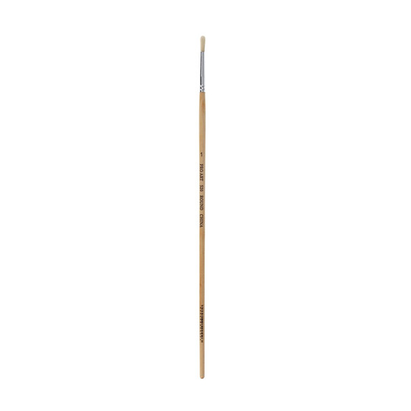 Pro Art Brush Hog Bristle White Round #1