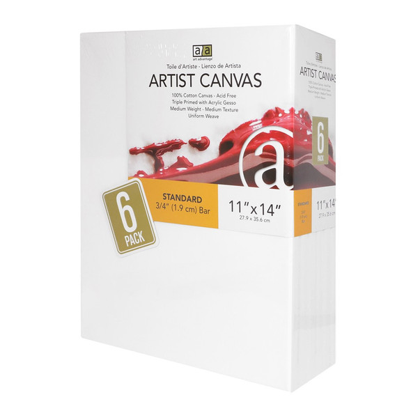 Art Advantage Artist Canvas Visual Edge 11 inch x 14 inch 6pc
