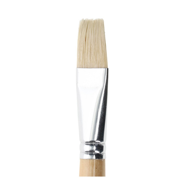 Pro Art Brush Hog Bristle White Bristle Flat 11