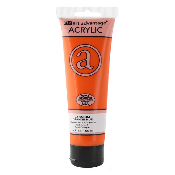 Art Advantage Acrylic Paint 4oz Cadmium Orange Hue