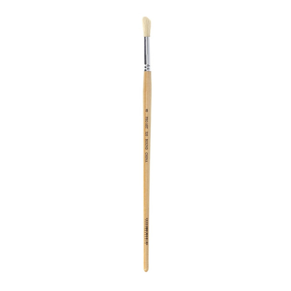 Pro Art Brush Hog Bristle White Round #8