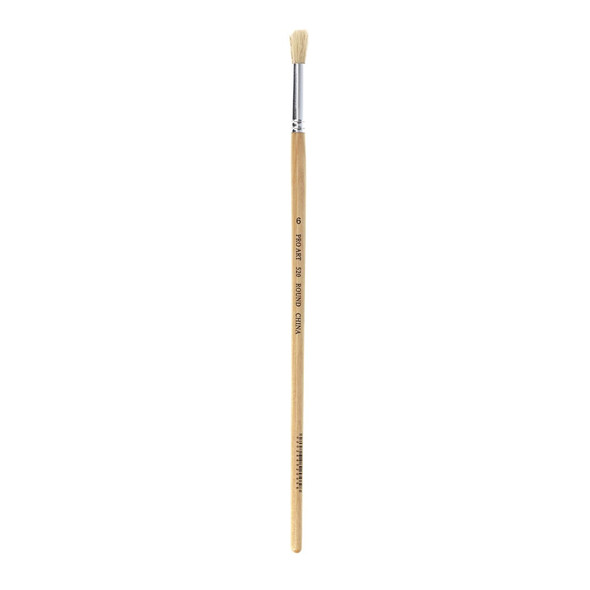 Pro Art Brush Hog Bristle White Round #6