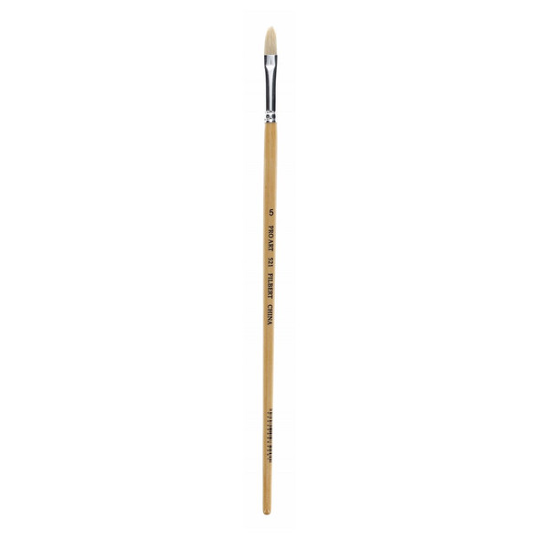 Pro Art Brush Hog Bristle White Bristle Filbert #5