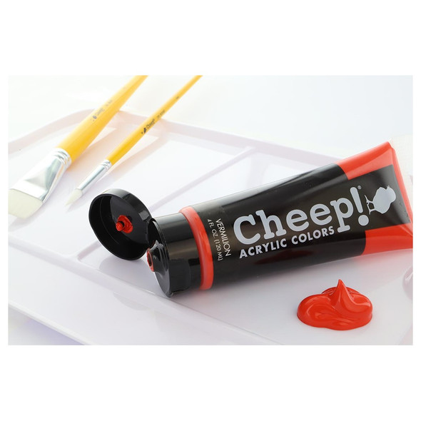 Cheep! Acrylic Paint 4oz Tube Vermilion