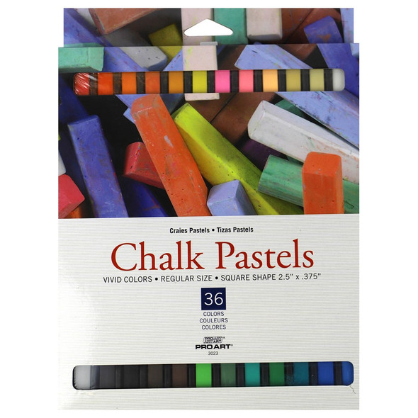 Pro Art Chalk Pastel Square Vivid Colors 36pc
