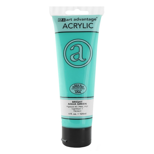 Art Advantage Acrylic Paint 4oz Bright Aqua Green