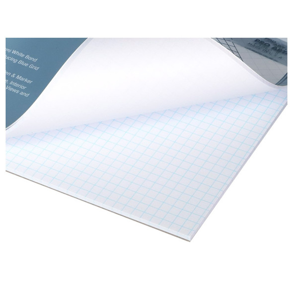 Pro Art Paper Quadrille Pad 4x4 Grid/Inch 8.5 inch x 11 inch 50pc