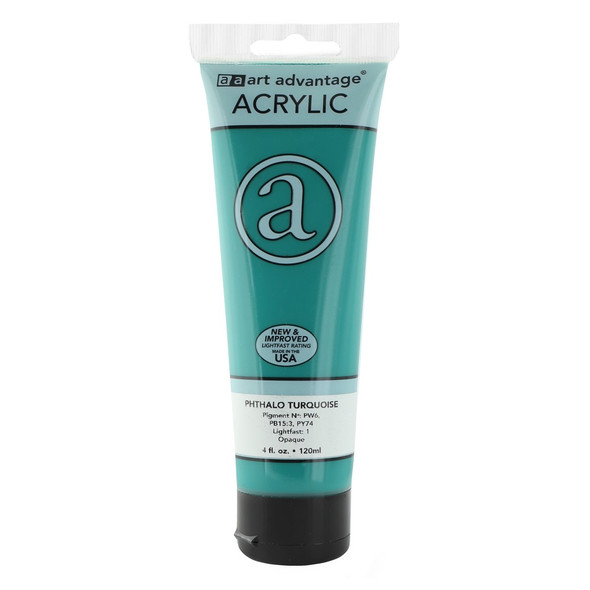 Art Advantage Acrylic Paint 4oz Phthalo Turquoise