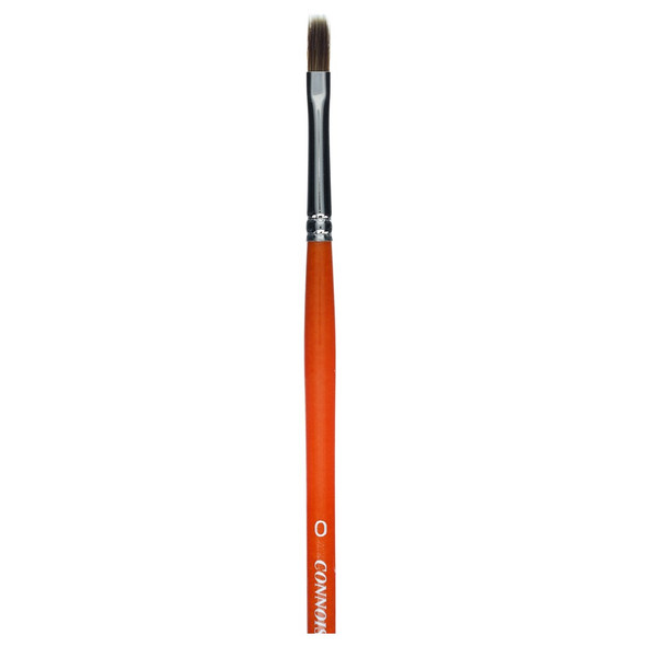 Connoisseur Synthetic Mongoose Brush Long Handle Flat #0