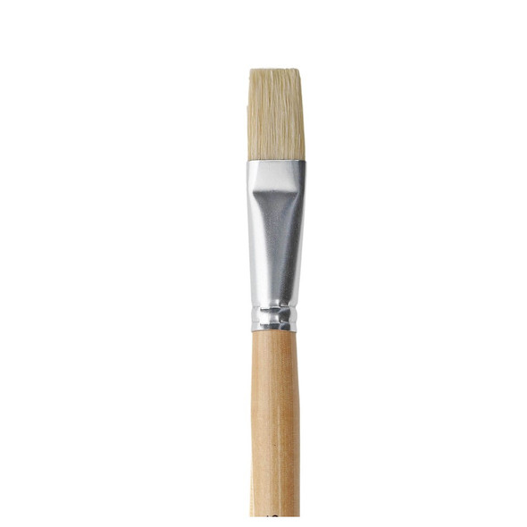 Pro Art Brush Hog Bristle White Bristle Flat #10