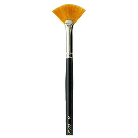 Connoisseur Golden Taklon Brush Long Handle Fan #2