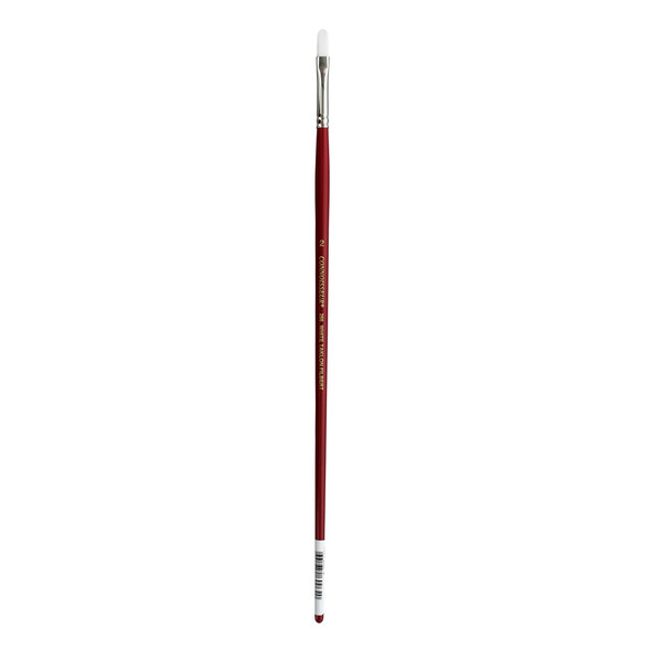 Connoisseur White Taklon Brush All Media Long Handle Filbert 2