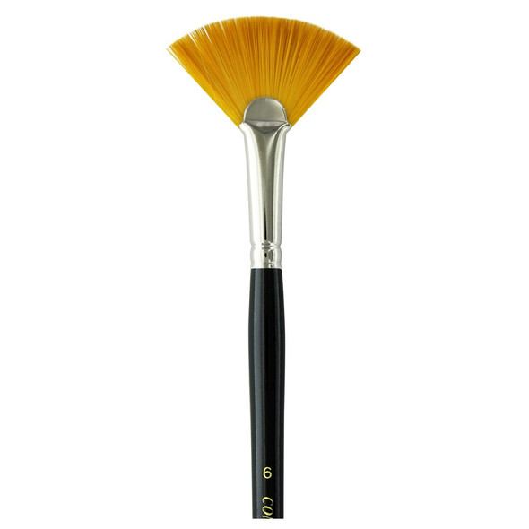 Connoisseur Golden Taklon Brush Long Handle Fan #6