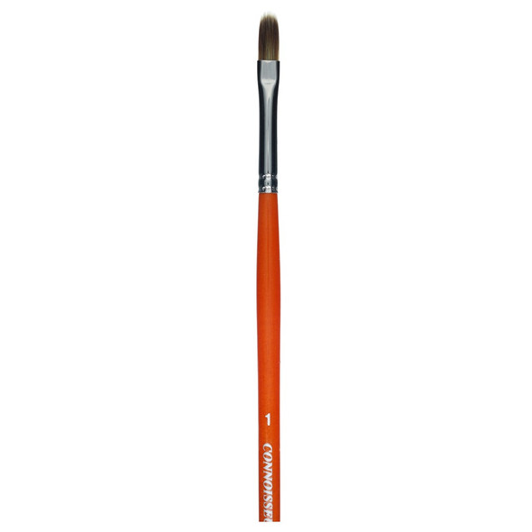 Connoisseur Synthetic Mongoose Brush Long Handle Filbert #1