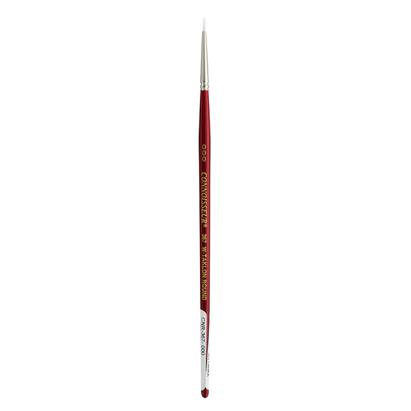 Connoisseur White Taklon Brush Short Handle Round 30