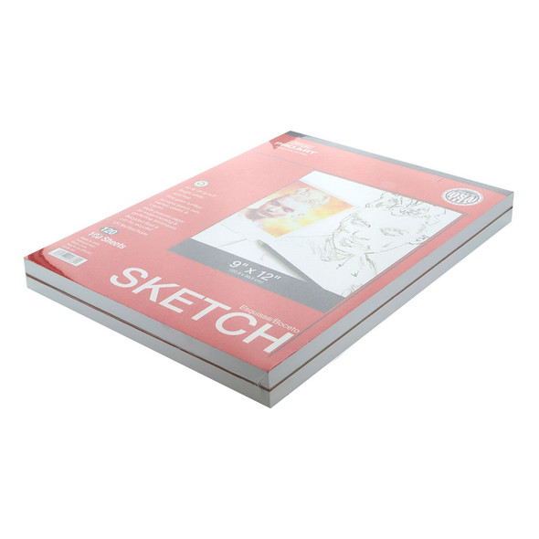 Pro Art Sketch Paper Pad 9 inch x 12 inch 50lb Tape Bound 120pc Twin Pack