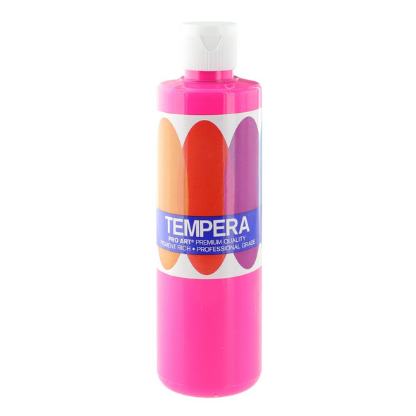 Pro Art Tempera Paint Liquid 8oz Fluorescent Pink