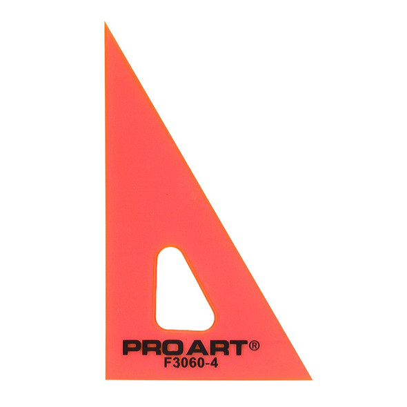 Pro Art Triangle 30/60 With Finger Lift 4 inch Fluorescent
