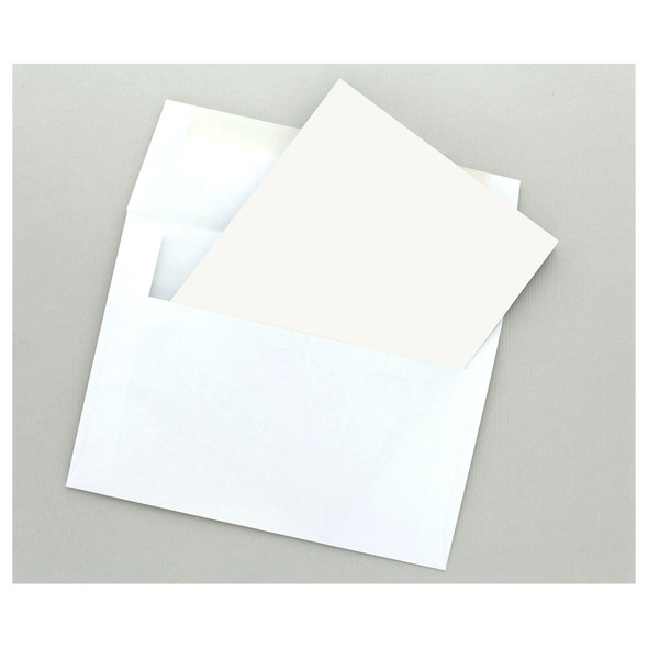 Paper Accents Card and Envelopes 4.25 inch x 6.25 inch Smooth 80lb Heavy Weight White 12pc