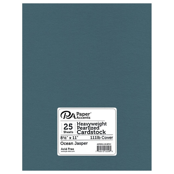 Paper Accents Cardstock 8.5 inch x 11 inch Pearlized 111lb Ocean Jasper 25pc