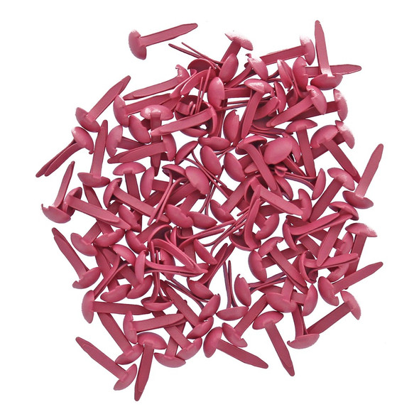 PA Essentials Brads 4.5mm x 8mm Solid Pink 100pc