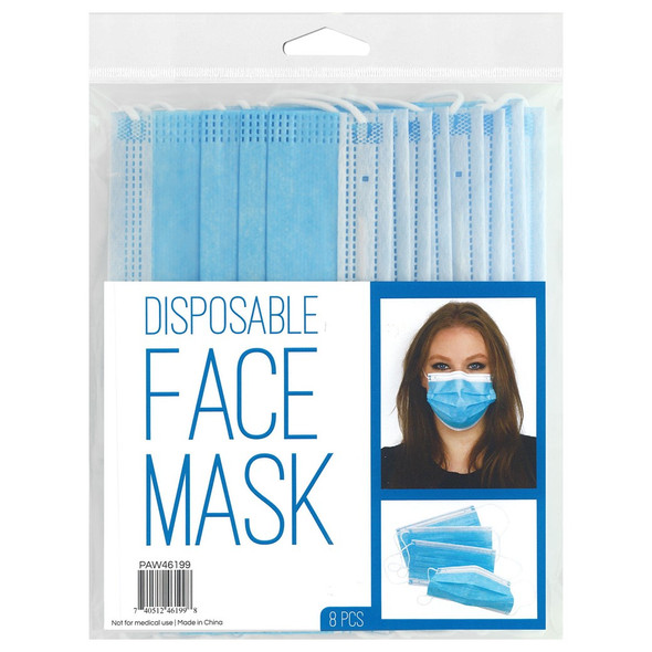 PA Essentials Face Mask Disposable 8pc