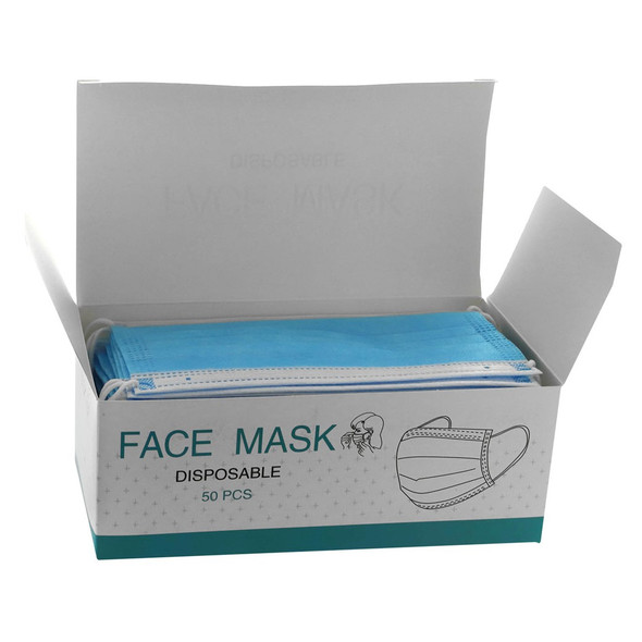 PA Essentials Face Mask Disposable 50pc Box