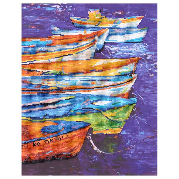 Diamond Art Kit Advanced 16 inch x 20 inch Boats