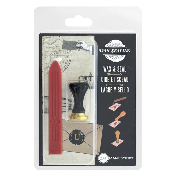 Manuscript Wax Sealing Initial Set Short Handle U