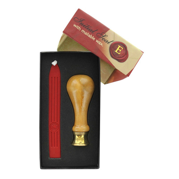 Manuscript Wax Sealing Set Long Handle Initial E