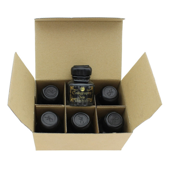 Manuscript Calligraphy Ink Black 6pc