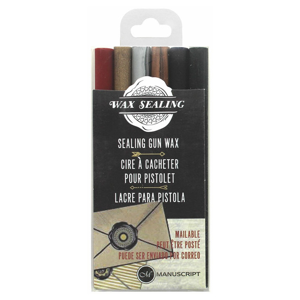 Manuscript Wax Sealing Gun 6pc Assorted