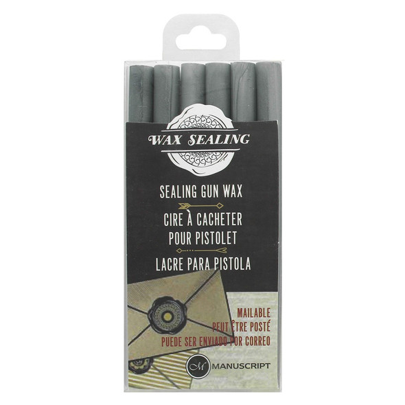 Manuscript Wax Sealing Gun 6pc Silver