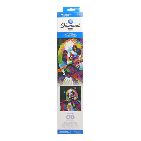 Diamond Art Kit Advanced 16 inch x 20 inch Rainbow Panda
