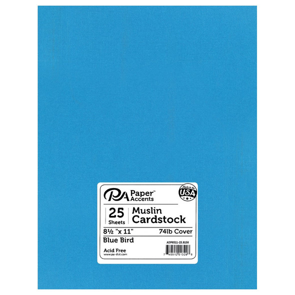 Paper Accents Cardstock 8.5 inch x 11 inch Muslin 74lb Bluebird 25pc